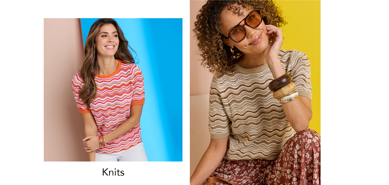 Short Sleeve Wave Design Jumper - LD573